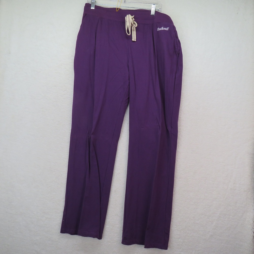 Carhartt‎ Womens Purple Knit Lounge Pants WK102 GSD Drawstring XL Regular